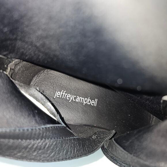 NEW Jeffrey Campbell Refresh Ankle Boot Women 9 Black Glossy Patent Y2K Platform - Picture 11 of 14